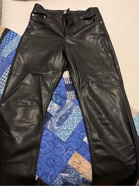 Zara Black Faux Leather Women's Pants